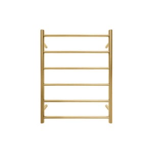 Retro Round 6 Bars Non-Heated Towel Rail-Brushed Gold